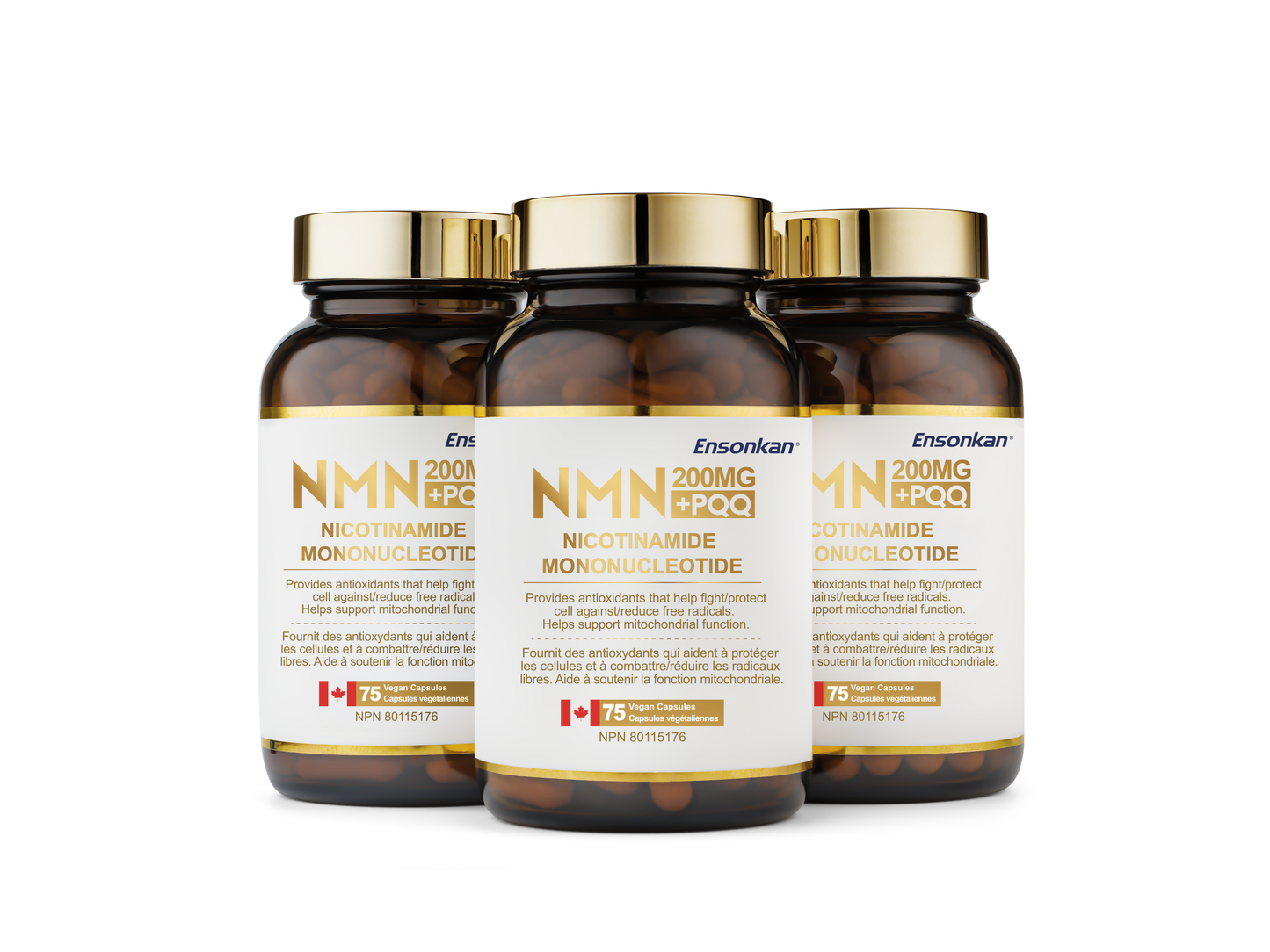 Ensonkan NMN 200mg + PQQ 20mg Capsule - 1 Bottle (MEGA SIZE)