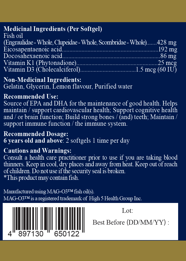 Ensonkan® Omega-3 + Vitamin D3 and K1