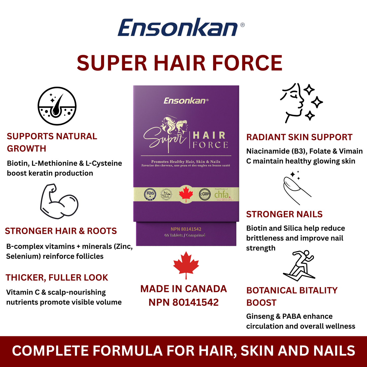 Ensonkan Super Hair Force (60 Tablets)