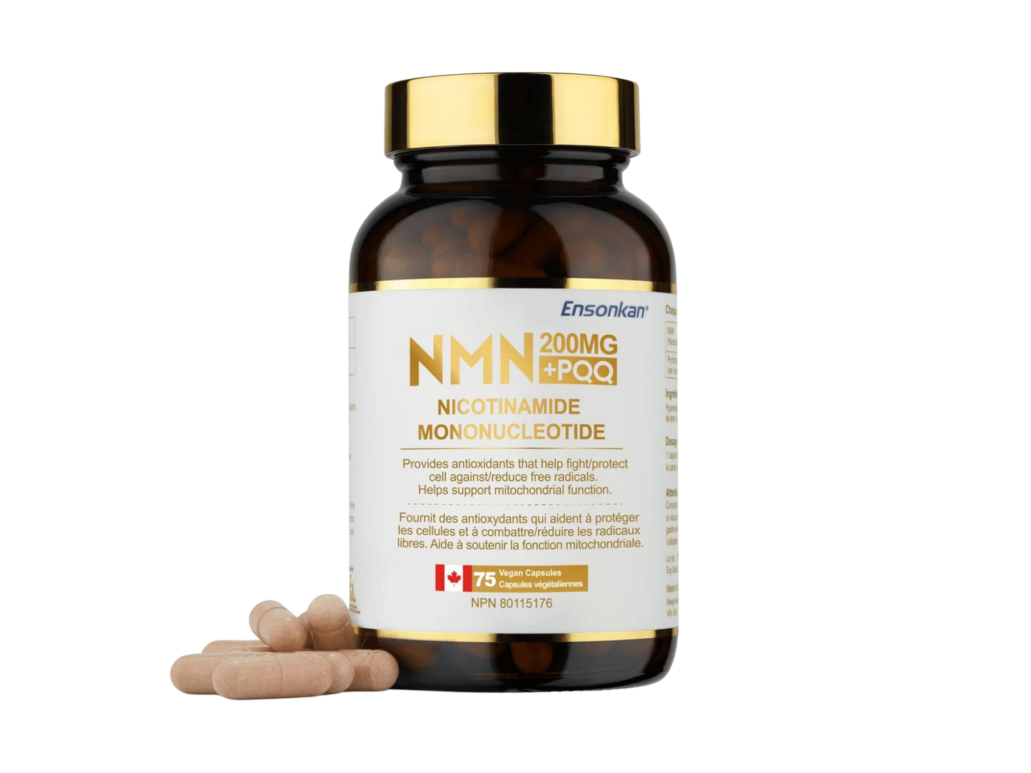 Ensonkan NMN 200mg + PQQ 20mg Capsule - 1 Bottle (Mother's Day Special: 75 Capsules)